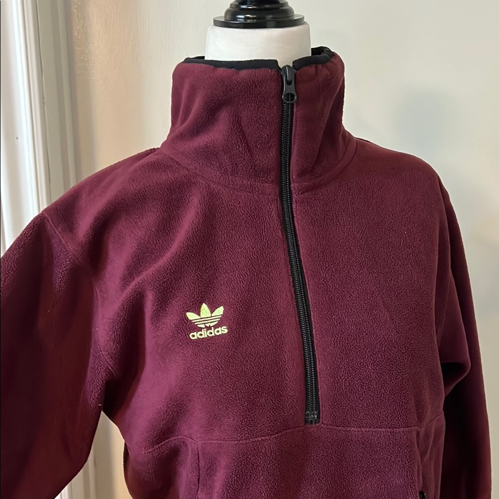Adidas | Women’s Size Burgundy XS Fleece Pullover - Picture 3 of 9